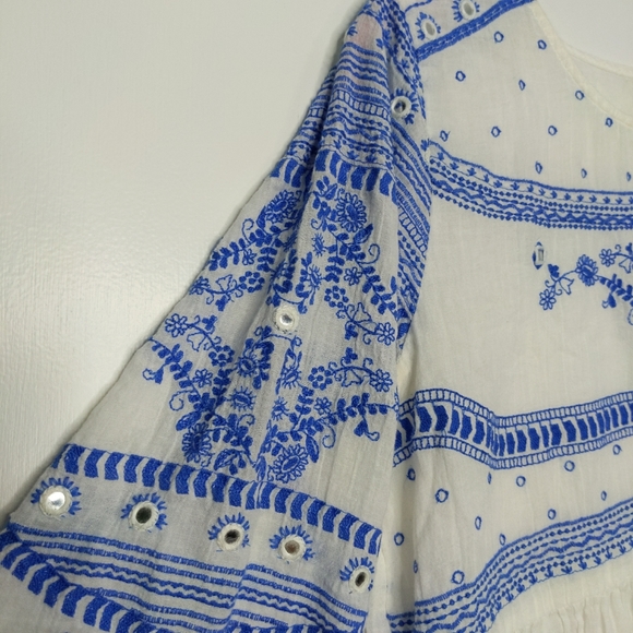 Anthropologie Mermaid Tunic Boho Top Blouse Tee B - Picture 5 of 11